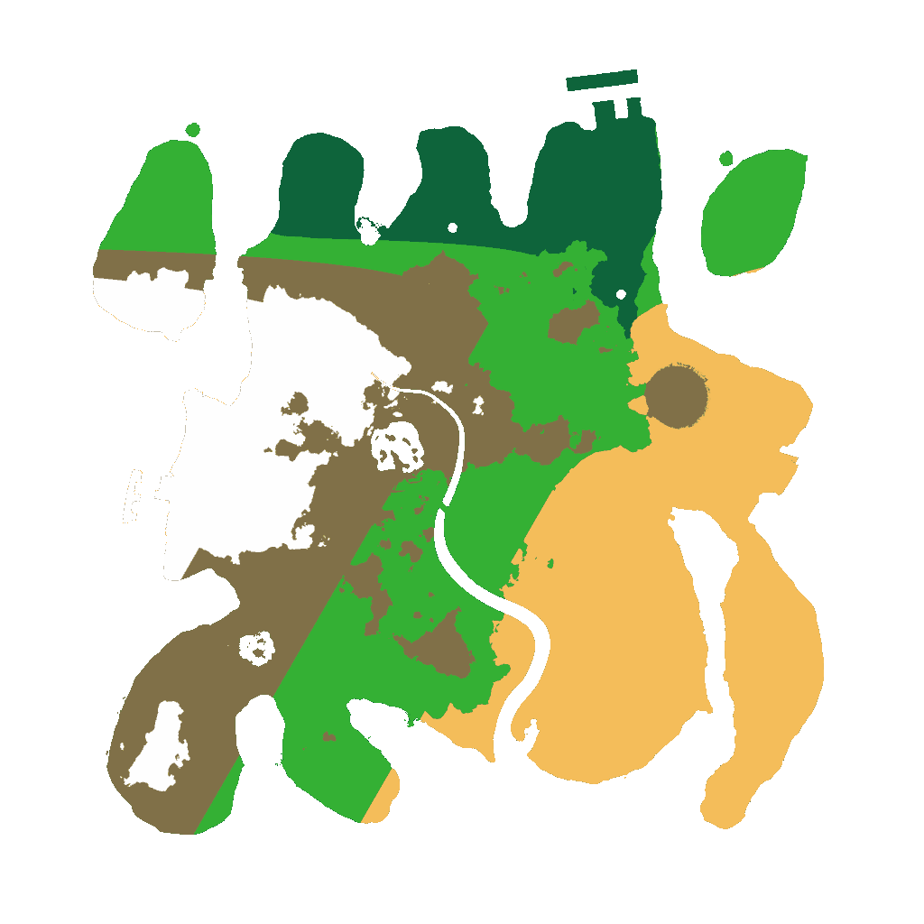Biome Rust Map: Procedural Map, Size: 2600, Seed: 16629888