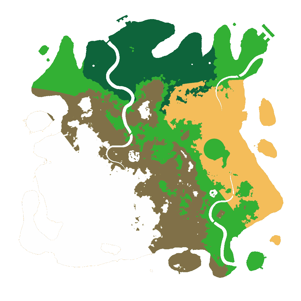 Biome Rust Map: Procedural Map, Size: 3800, Seed: 1256029205