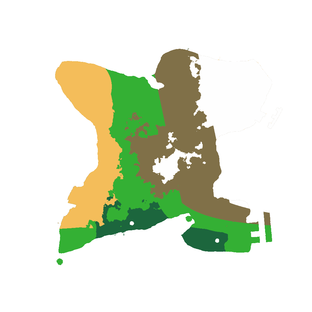 Biome Rust Map: Procedural Map, Size: 2000, Seed: 168135187
