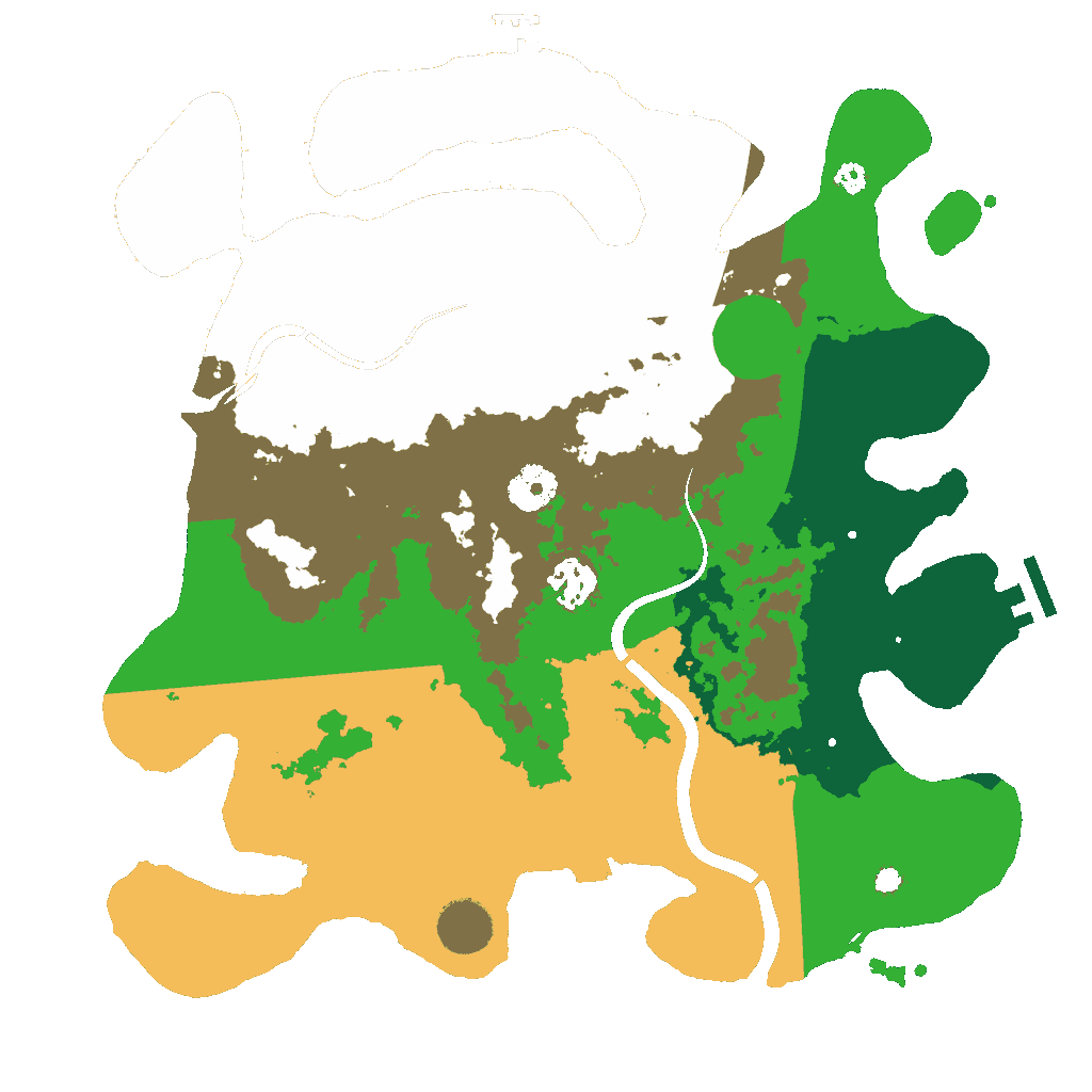 Biome Rust Map: Procedural Map, Size: 3500, Seed: 169943774