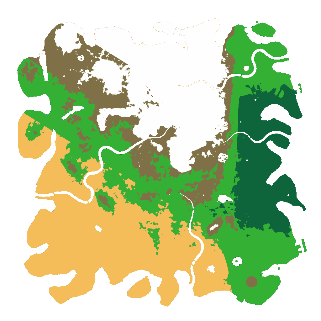 Biome Rust Map: Procedural Map, Size: 5000, Seed: 588009278