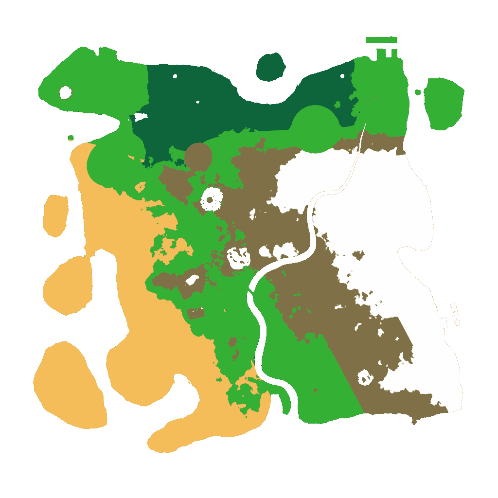 Biome Rust Map: Procedural Map, Size: 3200, Seed: 9457