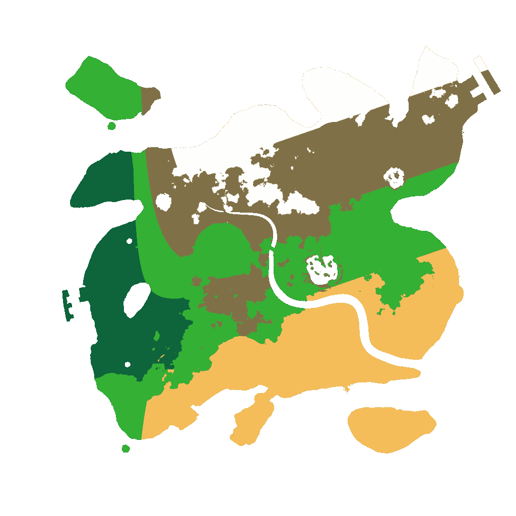 Biome Rust Map: Procedural Map, Size: 2500, Seed: 76263