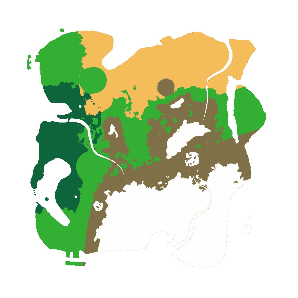 Biome Rust Map: Procedural Map, Size: 3000, Seed: 79015341