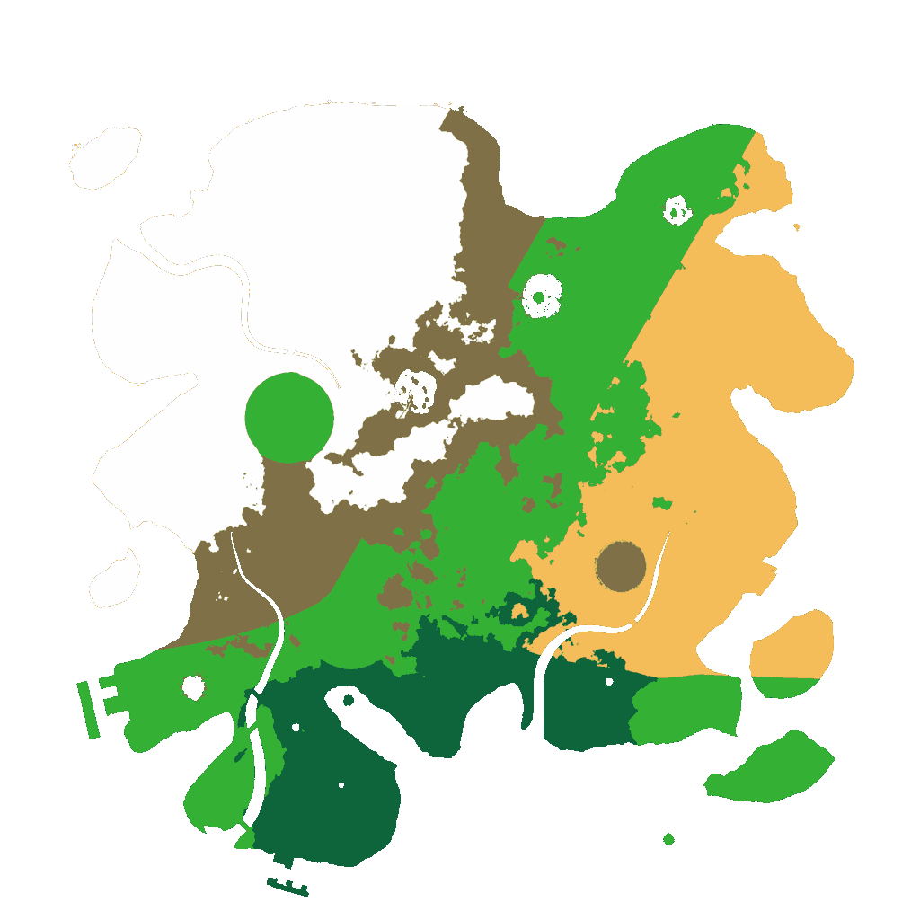 Biome Rust Map: Procedural Map, Size: 3200, Seed: 4542321