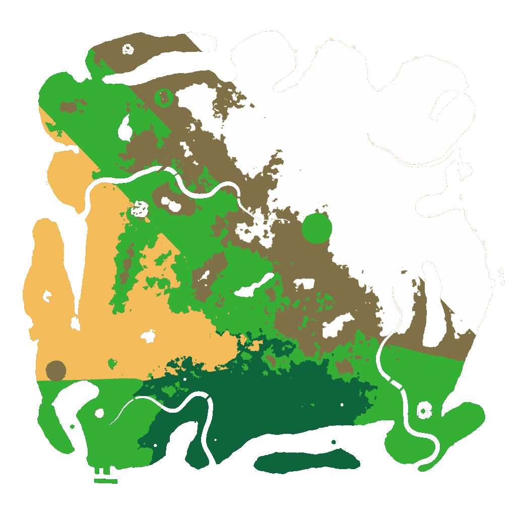 Biome Rust Map: Procedural Map, Size: 4500, Seed: 364229868