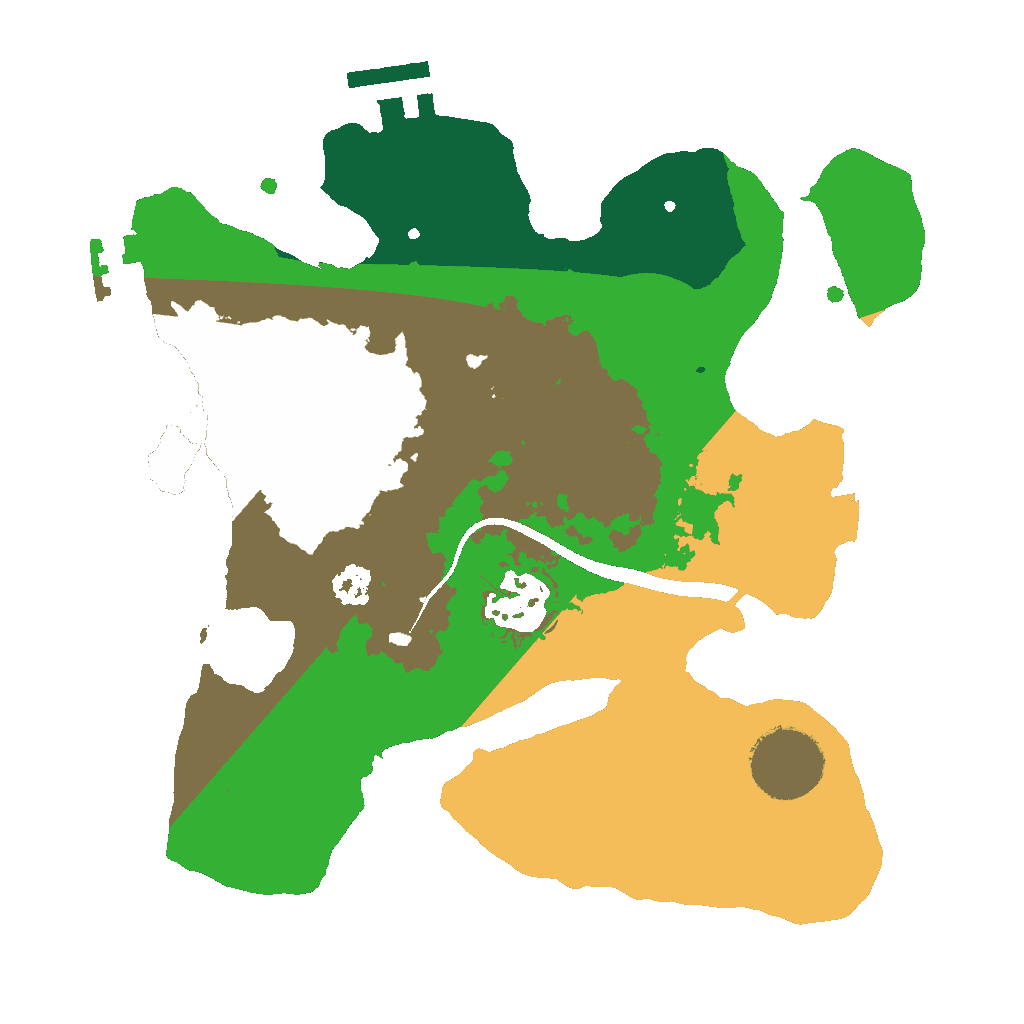 Biome Rust Map: Procedural Map, Size: 2500, Seed: 1023383715