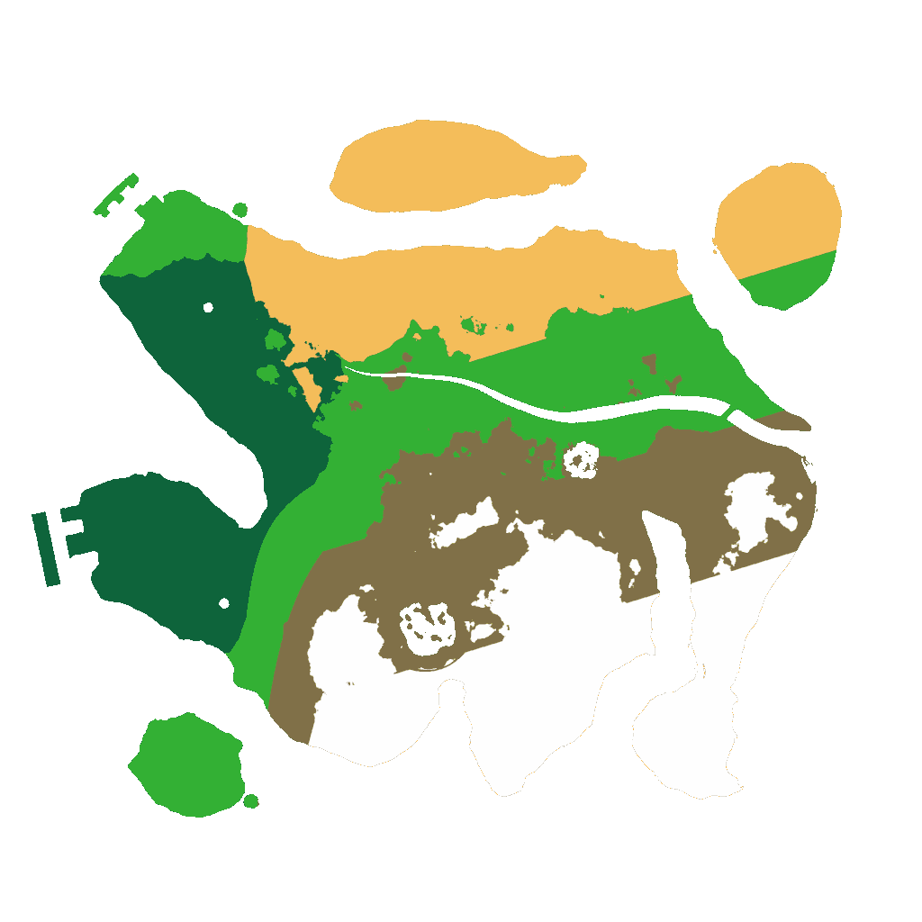 Biome Rust Map: Procedural Map, Size: 2500, Seed: 335500648