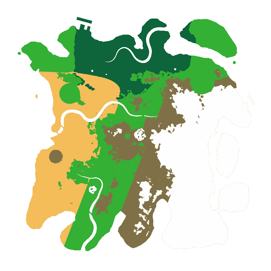 Biome Rust Map: Procedural Map, Size: 3500, Seed: 399588021