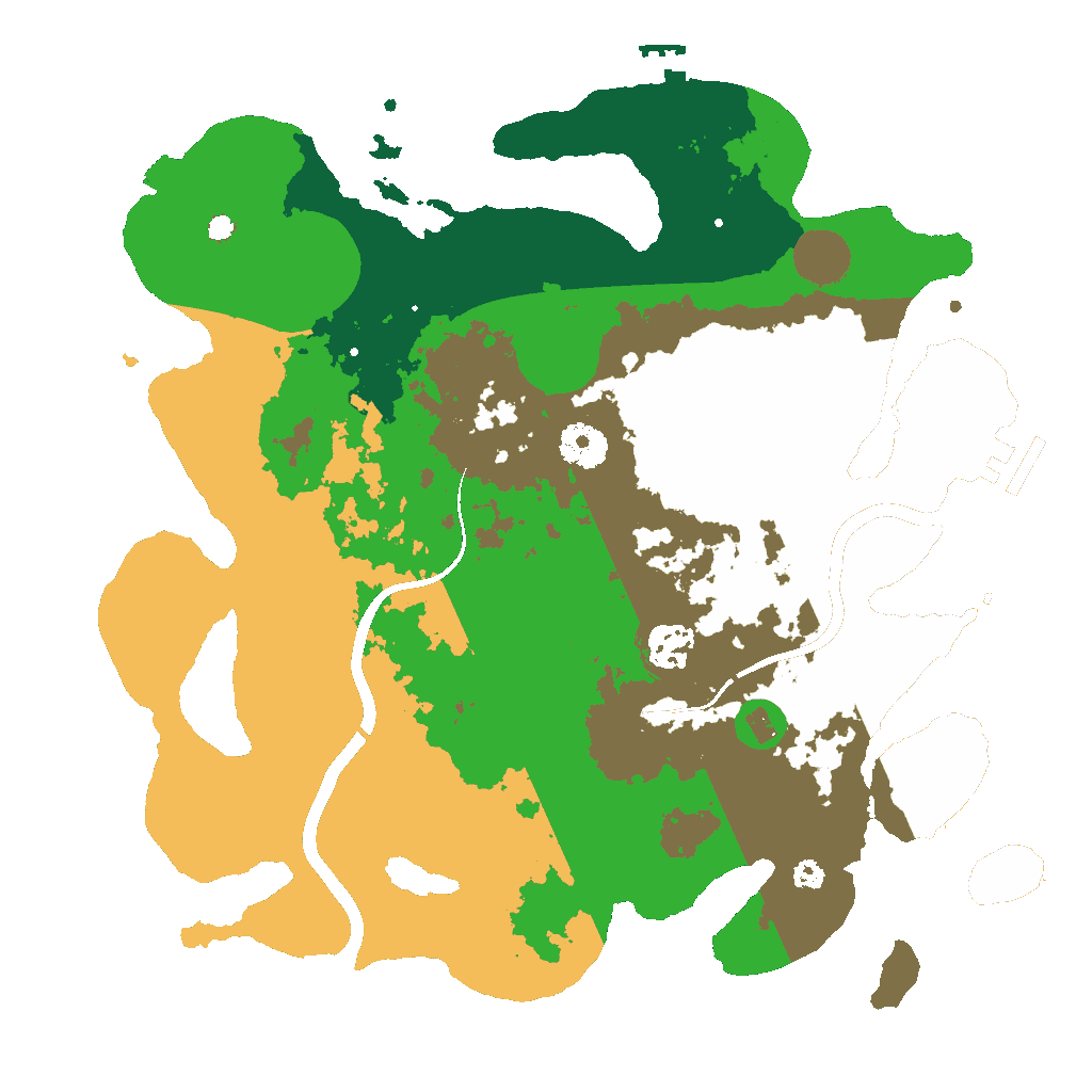 Biome Rust Map: Procedural Map, Size: 3500, Seed: 141824785