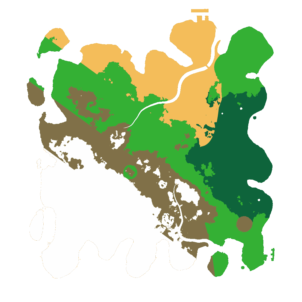 Biome Rust Map: Procedural Map, Size: 3500, Seed: 2285557