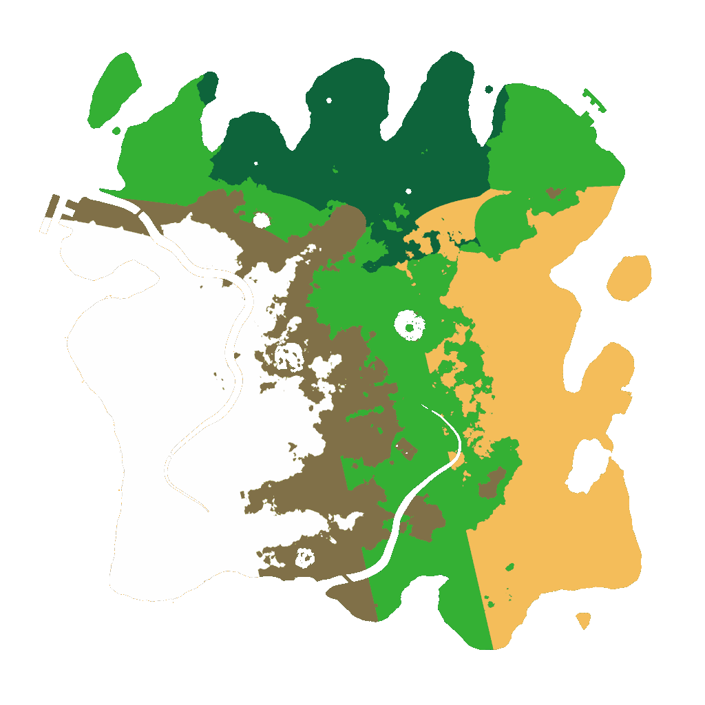Biome Rust Map: Procedural Map, Size: 3500, Seed: 192493