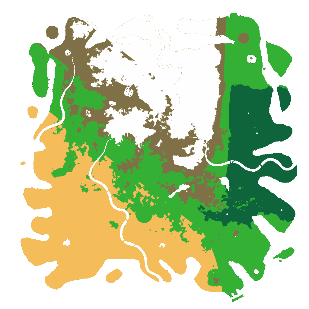 Biome Rust Map: Procedural Map, Size: 5000, Seed: 1985483689