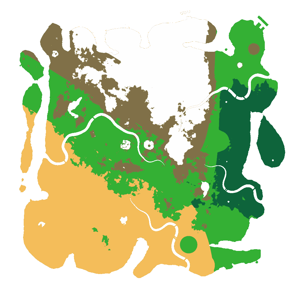 Biome Rust Map: Procedural Map, Size: 4500, Seed: 945459