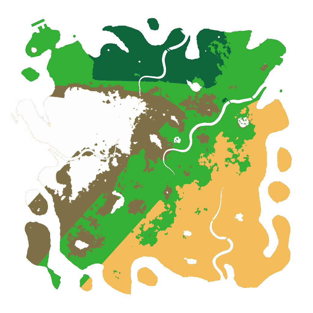 Biome Rust Map: Procedural Map, Size: 4500, Seed: 919309