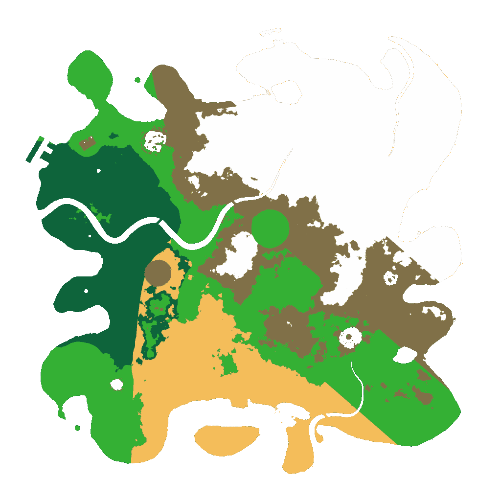 Biome Rust Map: Procedural Map, Size: 3500, Seed: 635563