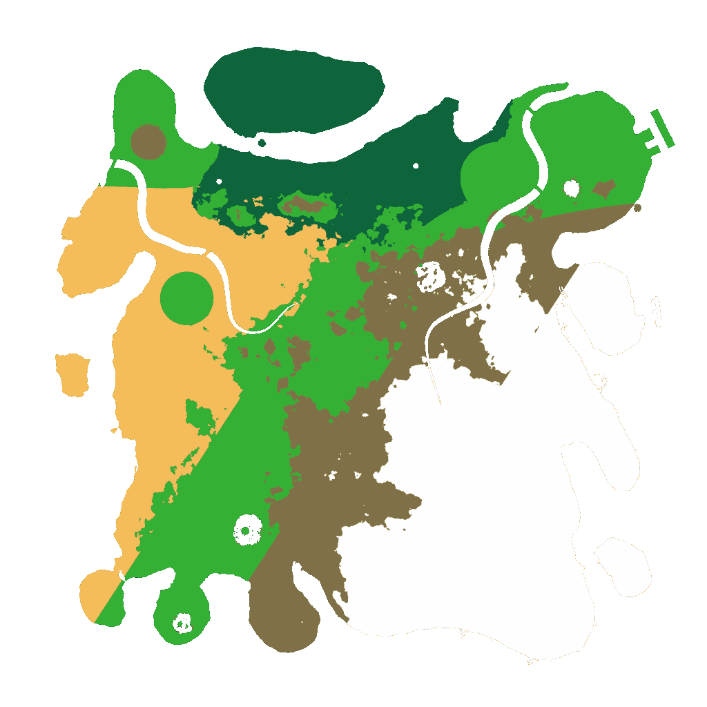 Biome Rust Map: Procedural Map, Size: 3500, Seed: 386751