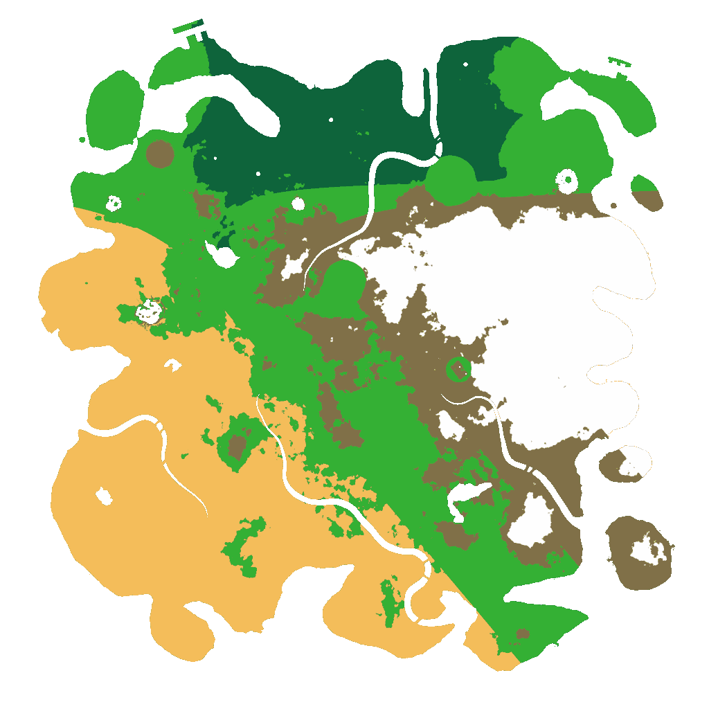 Biome Rust Map: Procedural Map, Size: 4500, Seed: 35372