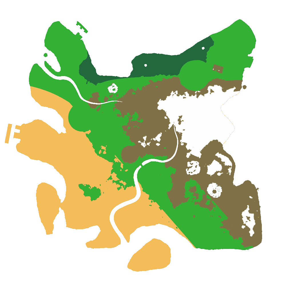Biome Rust Map: Procedural Map, Size: 3000, Seed: 438689668