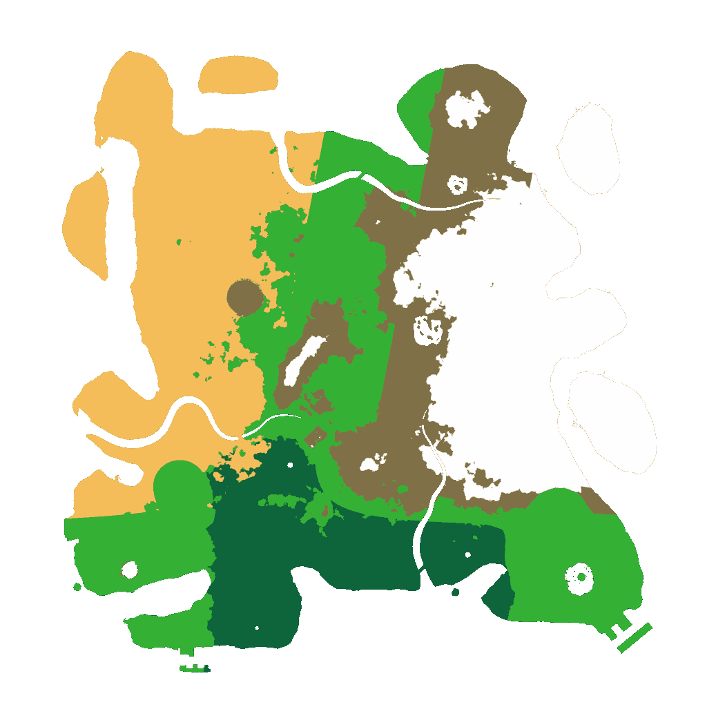 Biome Rust Map: Procedural Map, Size: 3500, Seed: 991864