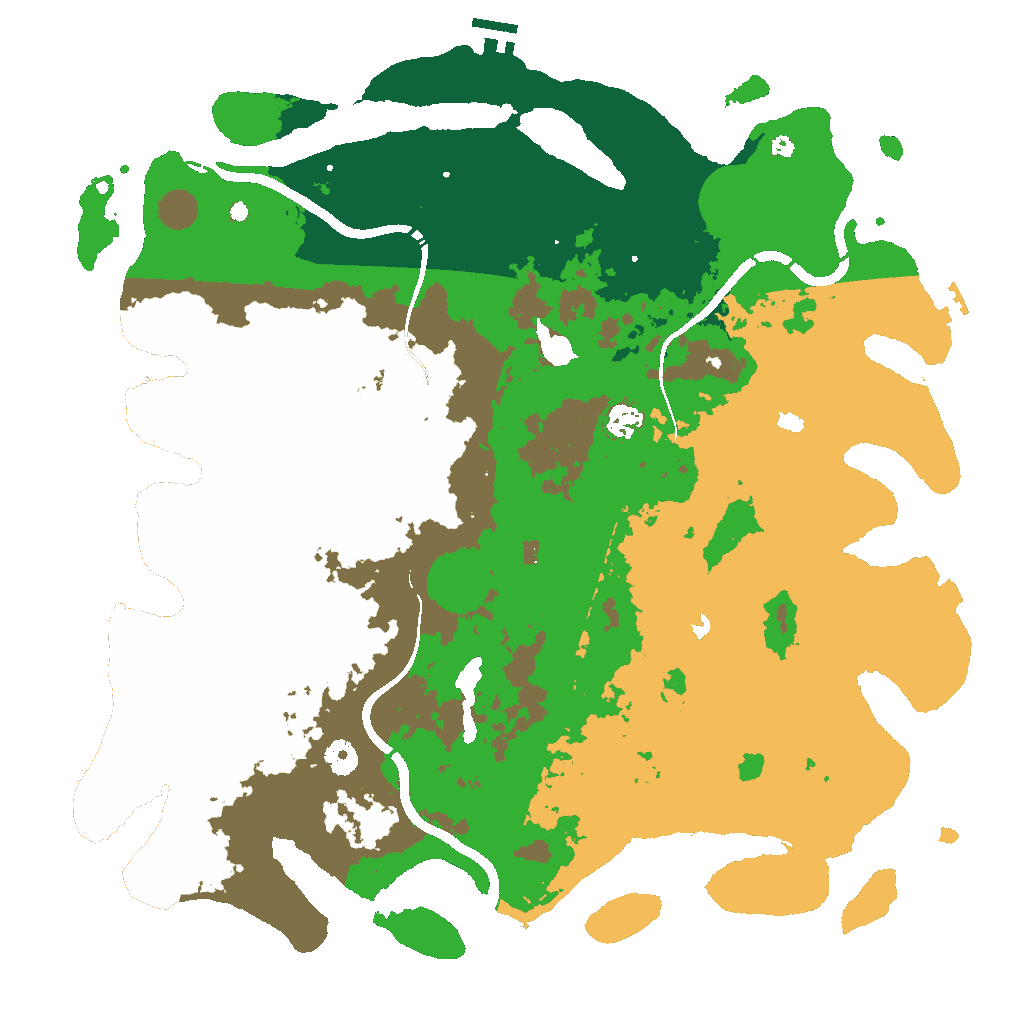 Biome Rust Map: Procedural Map, Size: 4500, Seed: 877115