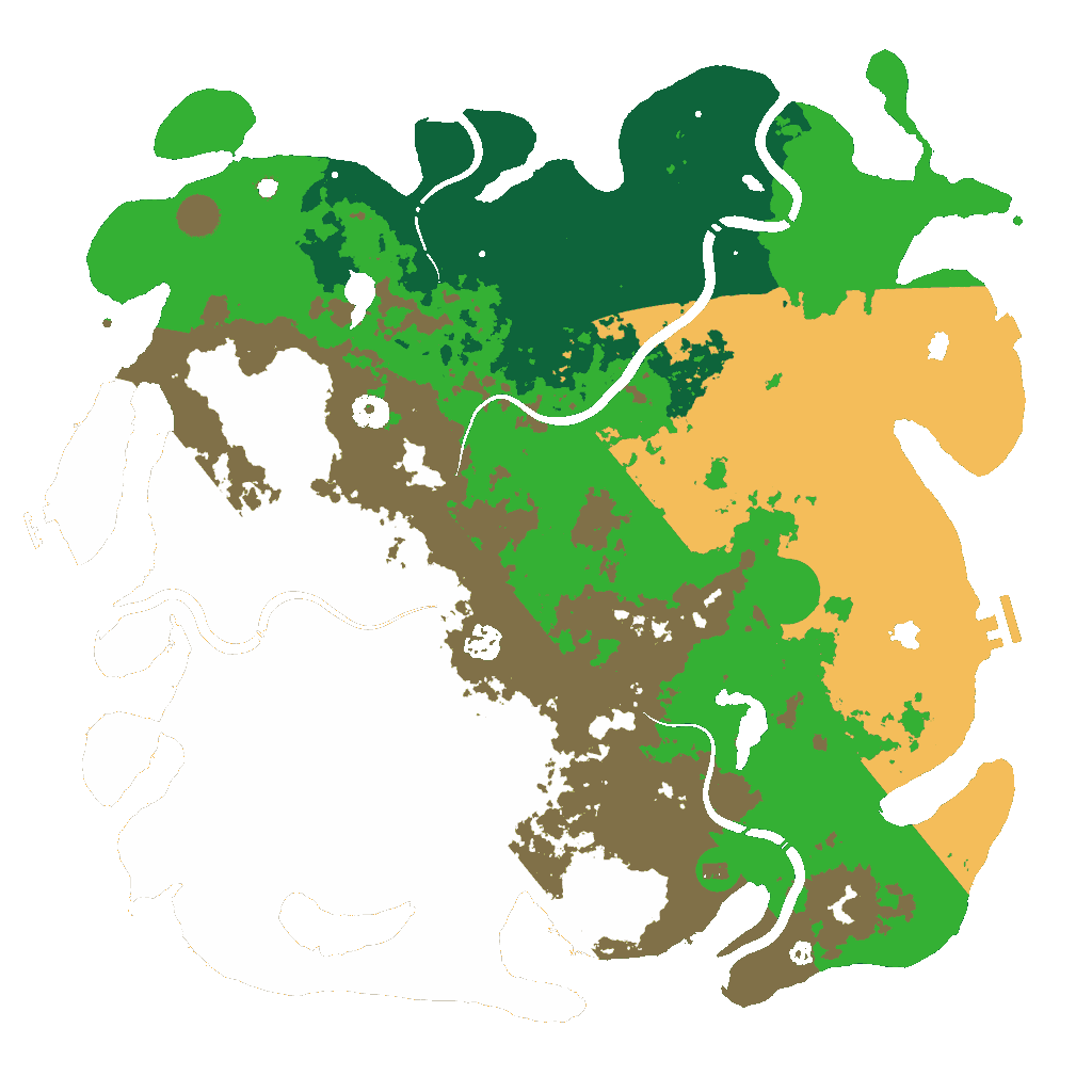 Biome Rust Map: Procedural Map, Size: 4500, Seed: 305459
