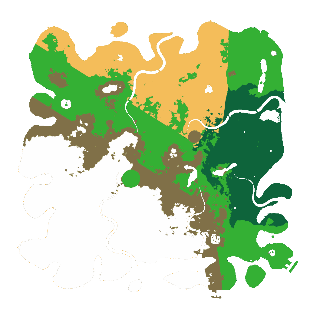 Biome Rust Map: Procedural Map, Size: 4600, Seed: 548428453