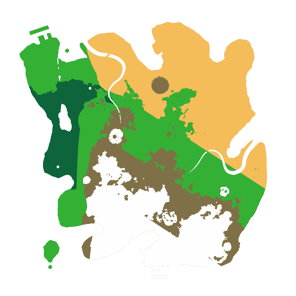 Biome Rust Map: Procedural Map, Size: 3000, Seed: 76767688