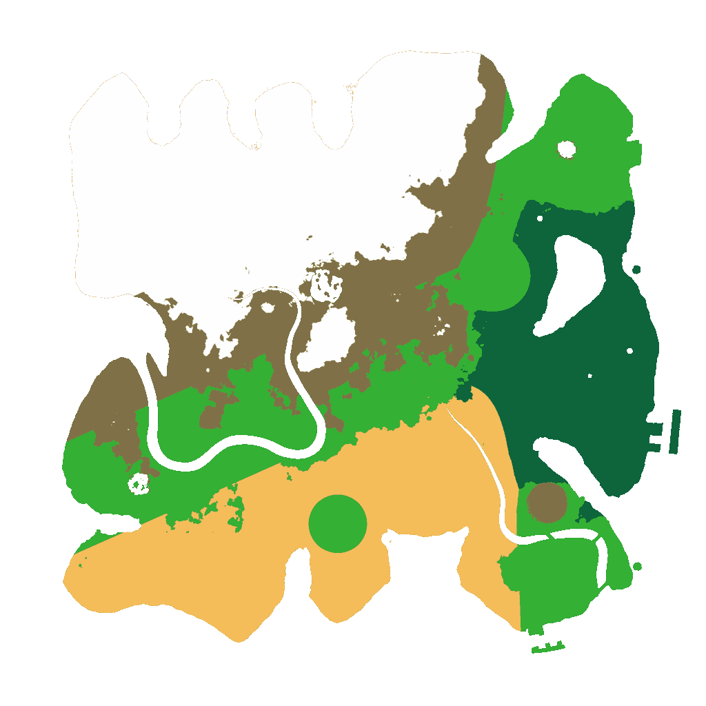 Biome Rust Map: Procedural Map, Size: 3200, Seed: 1474713301