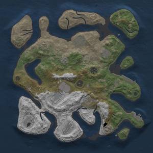 Thumbnail Rust Map: Procedural Map, Size: 3500, Seed: 15326, 20 Monuments