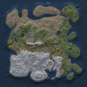 Thumbnail Rust Map: Procedural Map, Size: 3500, Seed: 15326, 12 Monuments