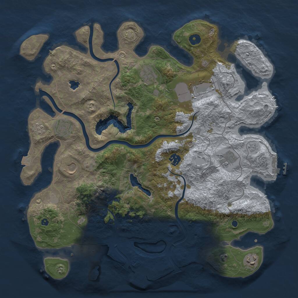 Rust Map: Procedural Map, Size: 4000, Seed: 67899, 14 Monuments