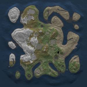 Thumbnail Rust Map: Procedural Map, Size: 3500, Seed: 345, 18 Monuments