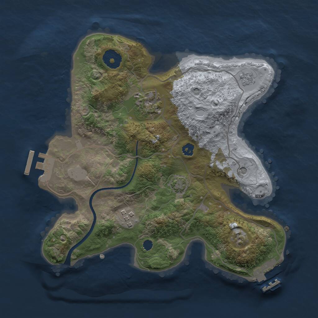 Rust Map: Procedural Map, Size: 2582, Seed: 339769, 8 Monuments