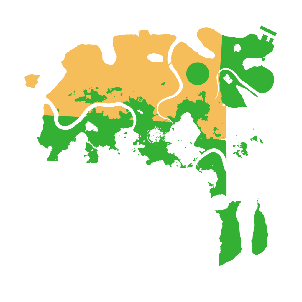 Biome Rust Map: Procedural Map, Size: 3500, Seed: 3557