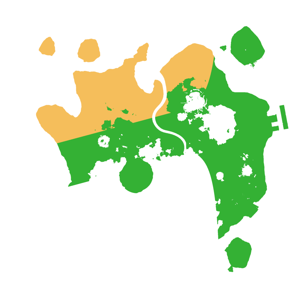 Biome Rust Map: Procedural Map, Size: 2500, Seed: 15913