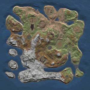 Thumbnail Rust Map: Procedural Map, Size: 3500, Seed: 23140299, 13 Monuments