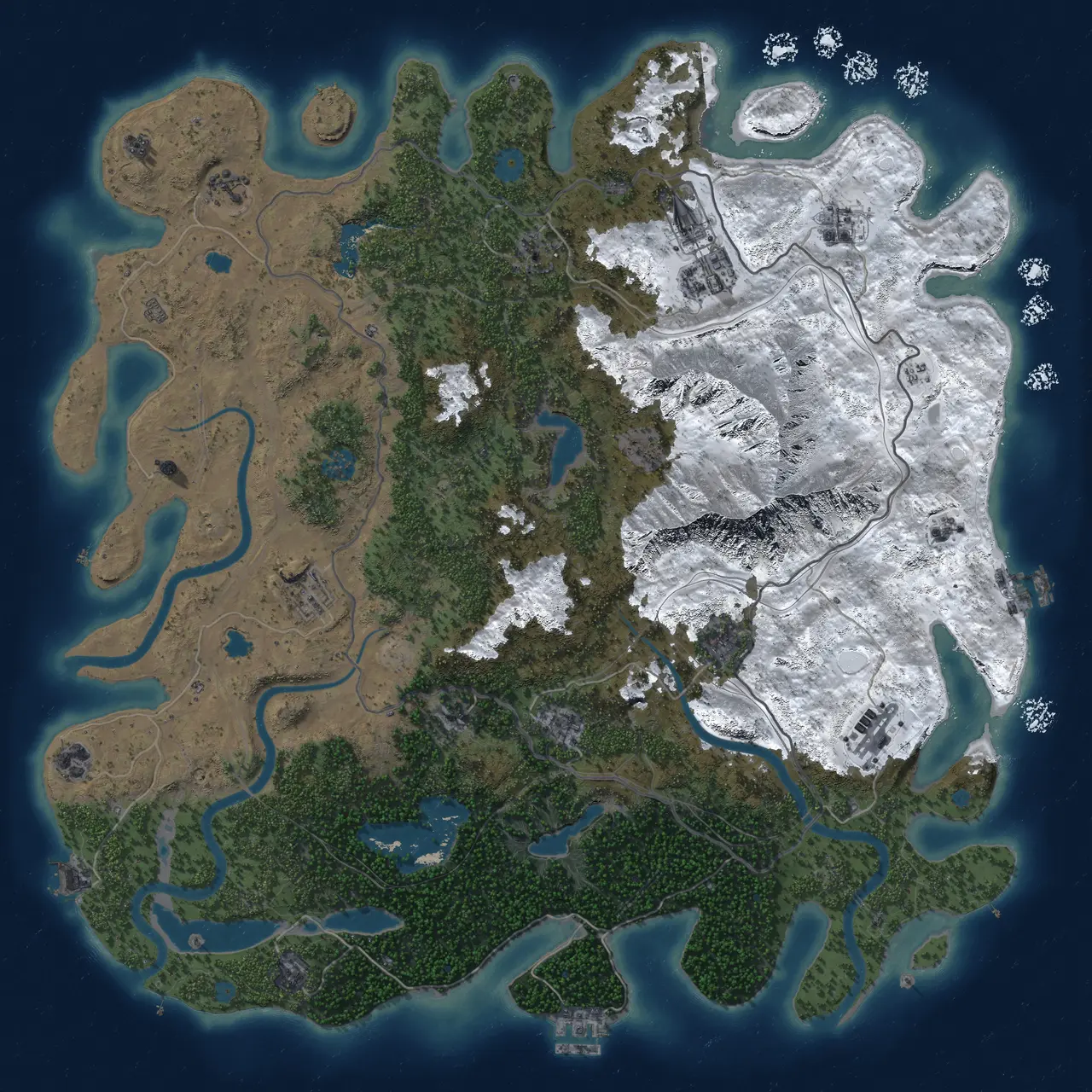 Procedural Map :: Rust Map :: Just-Wiped