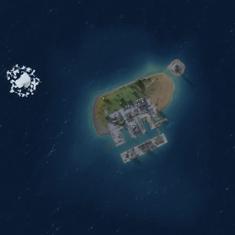 Rust Map: Procedural Map, Size: 1000, Seed: 1157289569, 4 Monuments