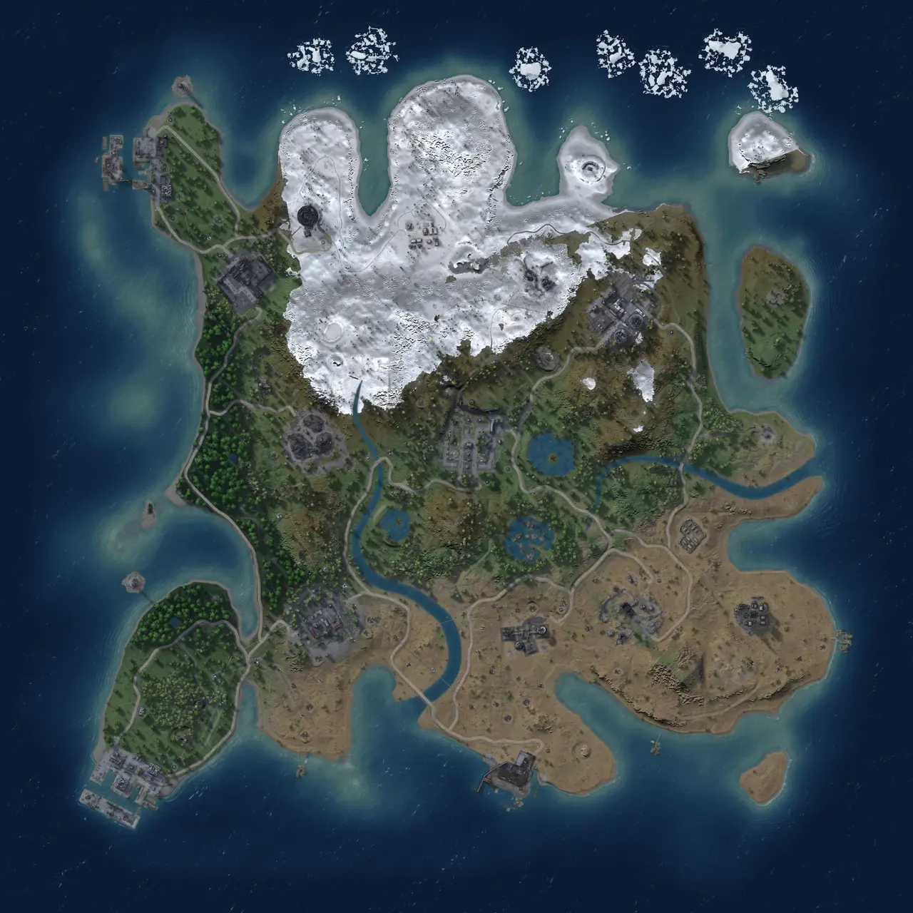 Rust Map: Procedural Map, Size: 3000, Seed: 563701460, 15 Monuments