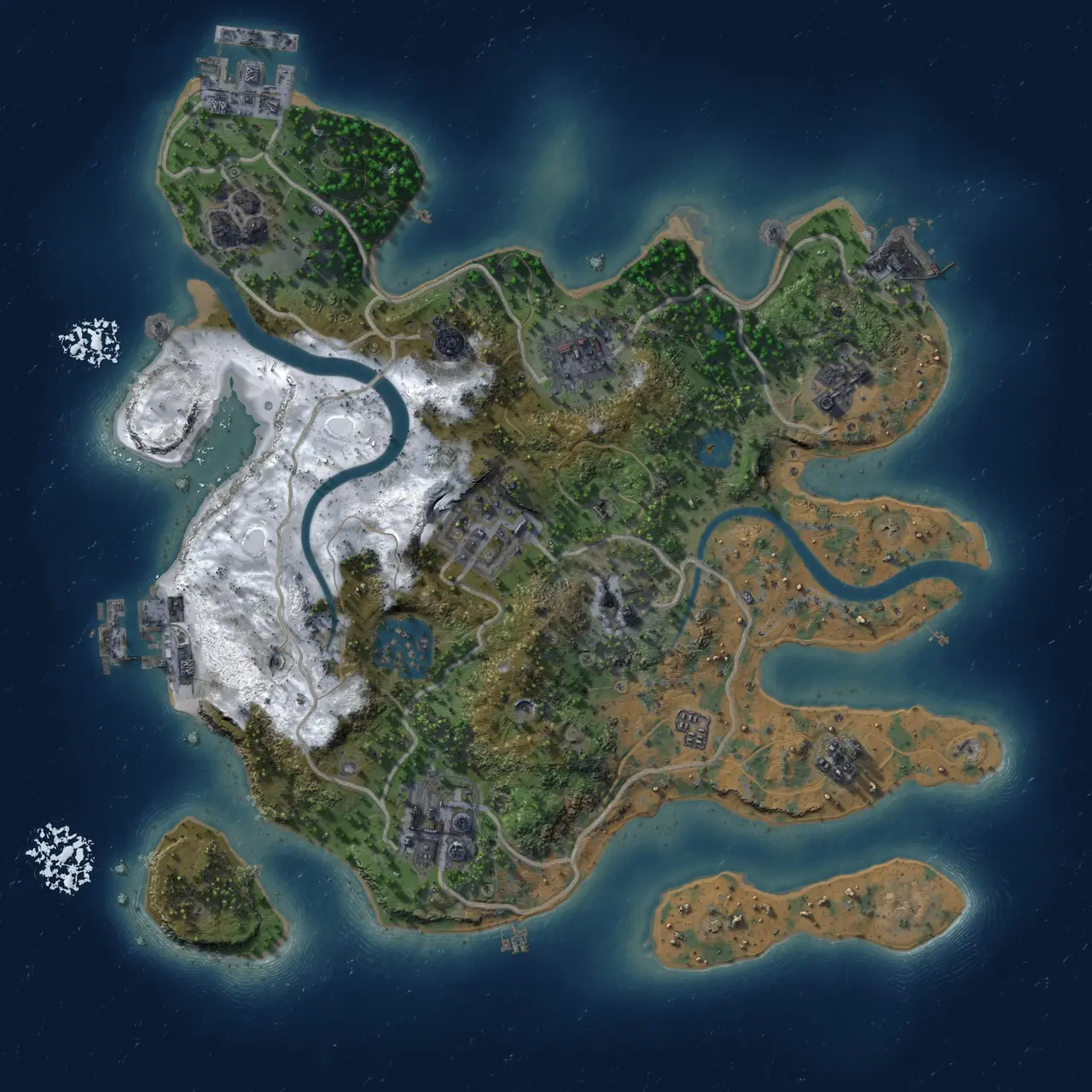 Procedural Map :: Rust Map :: Just-Wiped