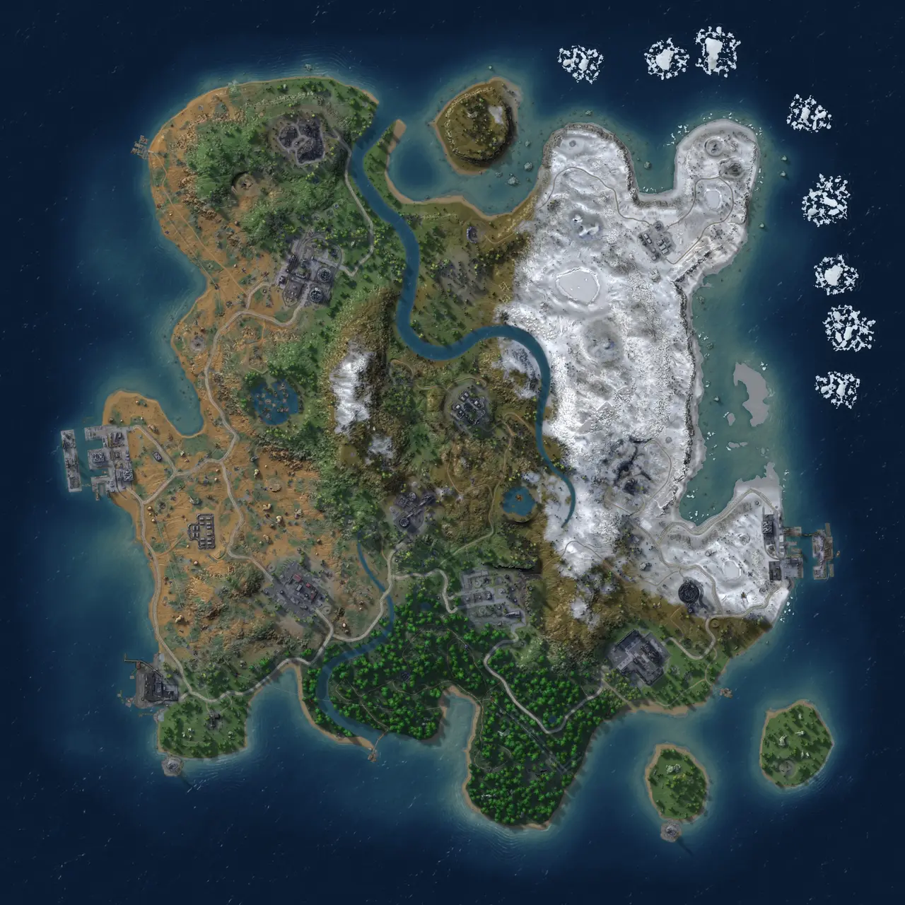 Procedural Map :: Rust Map :: Just-Wiped