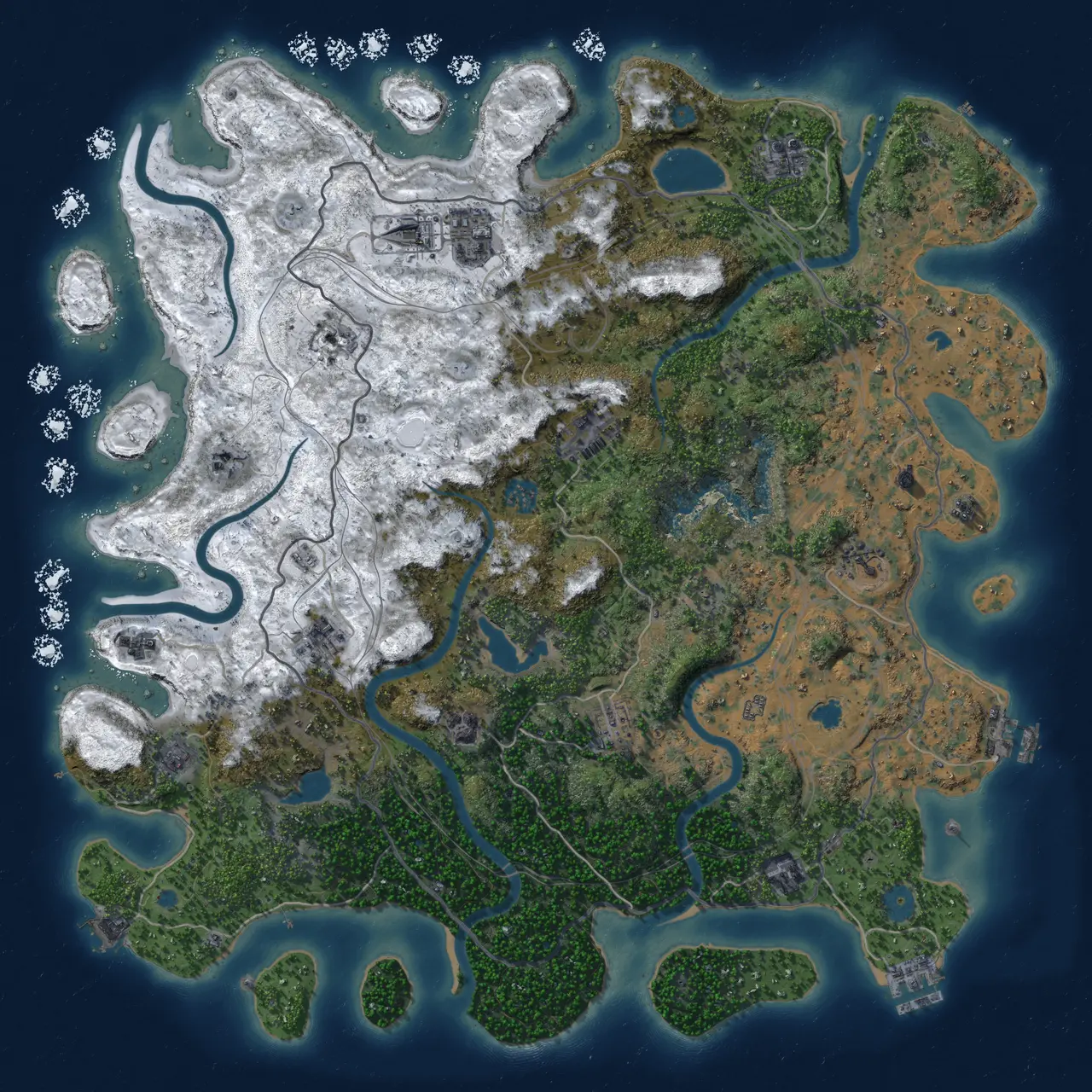 Procedural Map :: Rust Map :: Just-Wiped