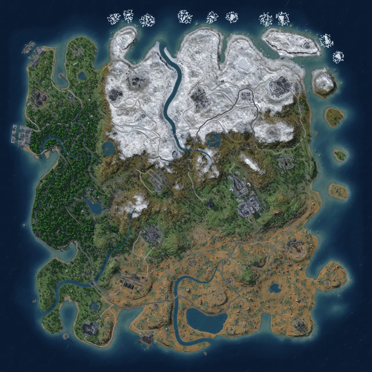 Procedural Map :: Rust Map :: Just-Wiped