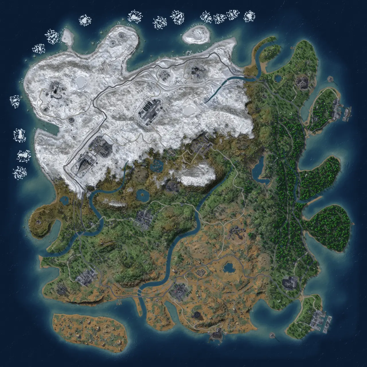 Procedural Map :: Rust Map :: Just-Wiped