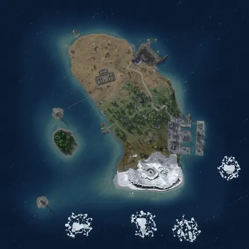 Thumbnail Rust Map: Procedural Map, Size: 1500, Seed: 50000, 4 Monuments