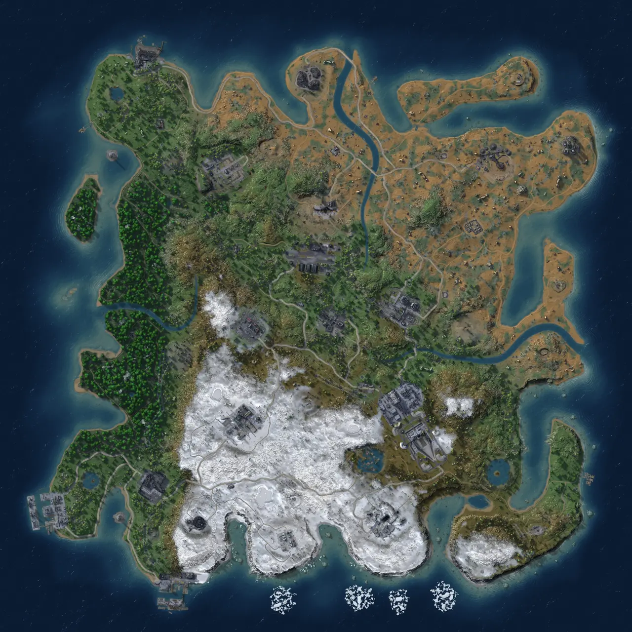 Procedural Map :: Rust Map :: Just-Wiped