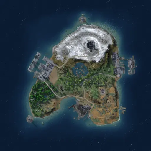 Thumbnail Rust Map: Procedural Map, Size: 1500, Seed: 1, 7 Monuments