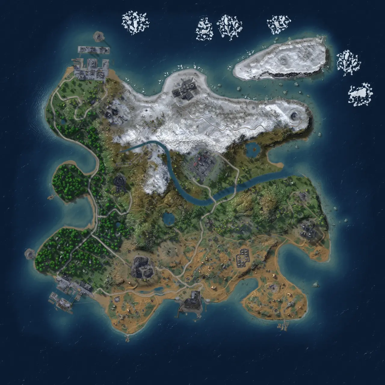 Procedural Map :: Rust Map :: Just-Wiped