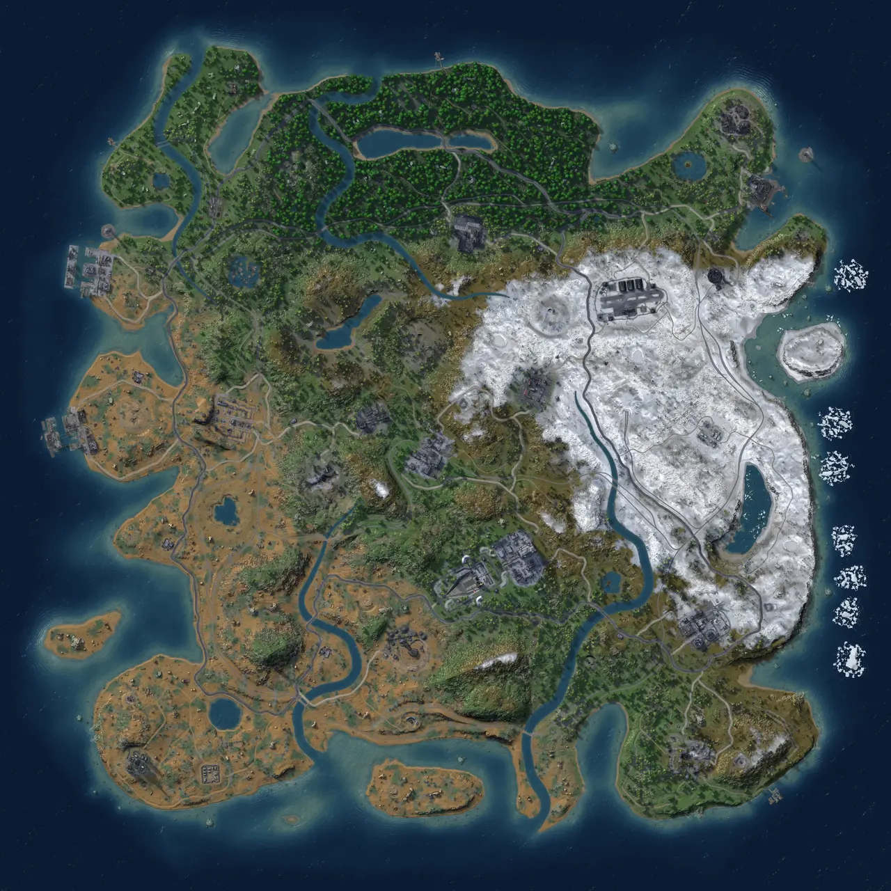 Rust Map: Procedural Map, Size: 4250, Seed: 1337, 19 Monuments